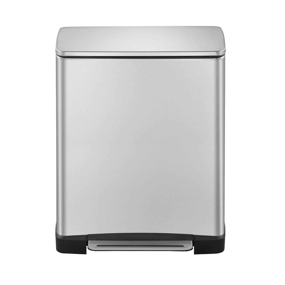 Balde de Pedal Recycle E-Cube 28+18L, EKO inox mate, EKO