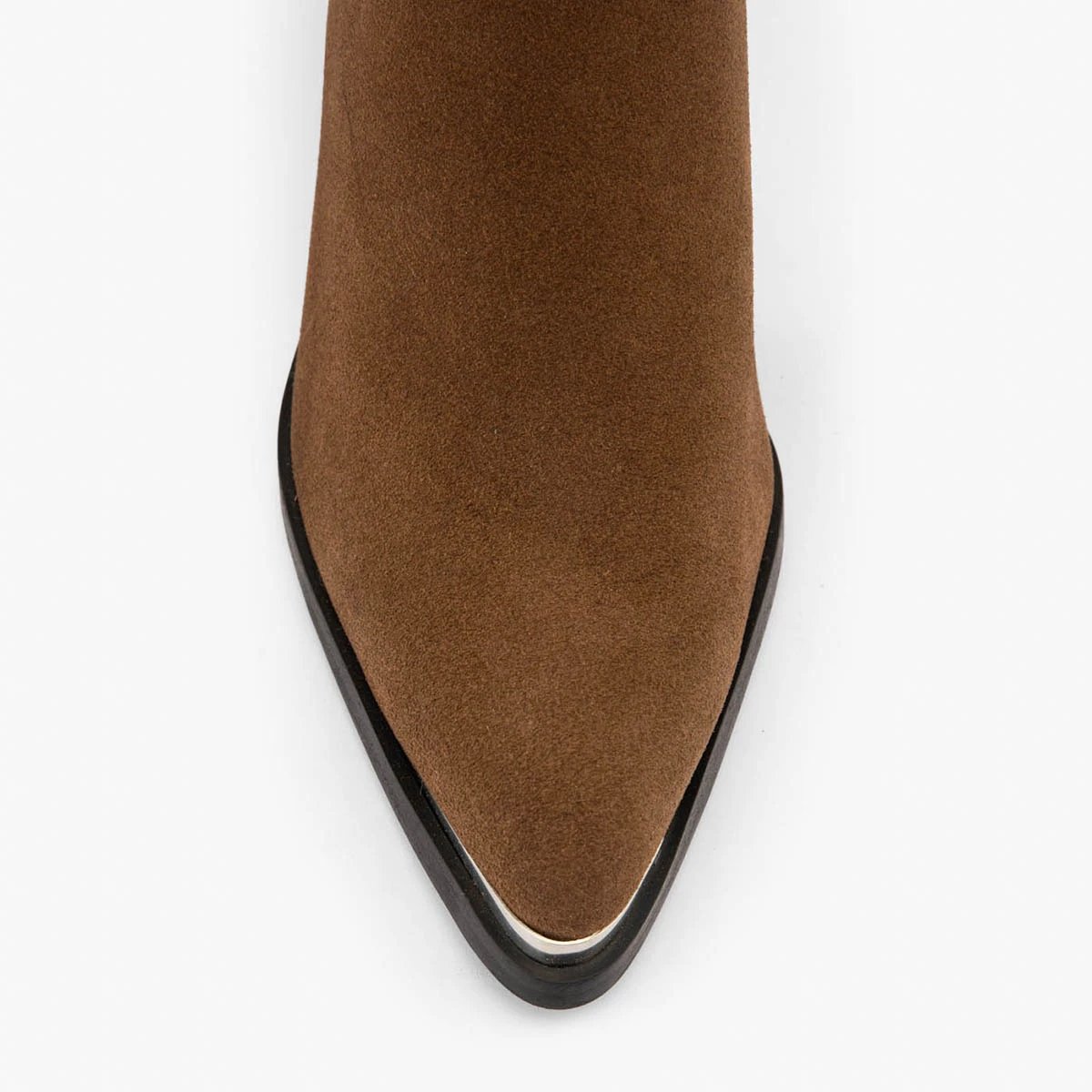 Bottine cuir velours MARYLOU taupe, MAISON TOUFET