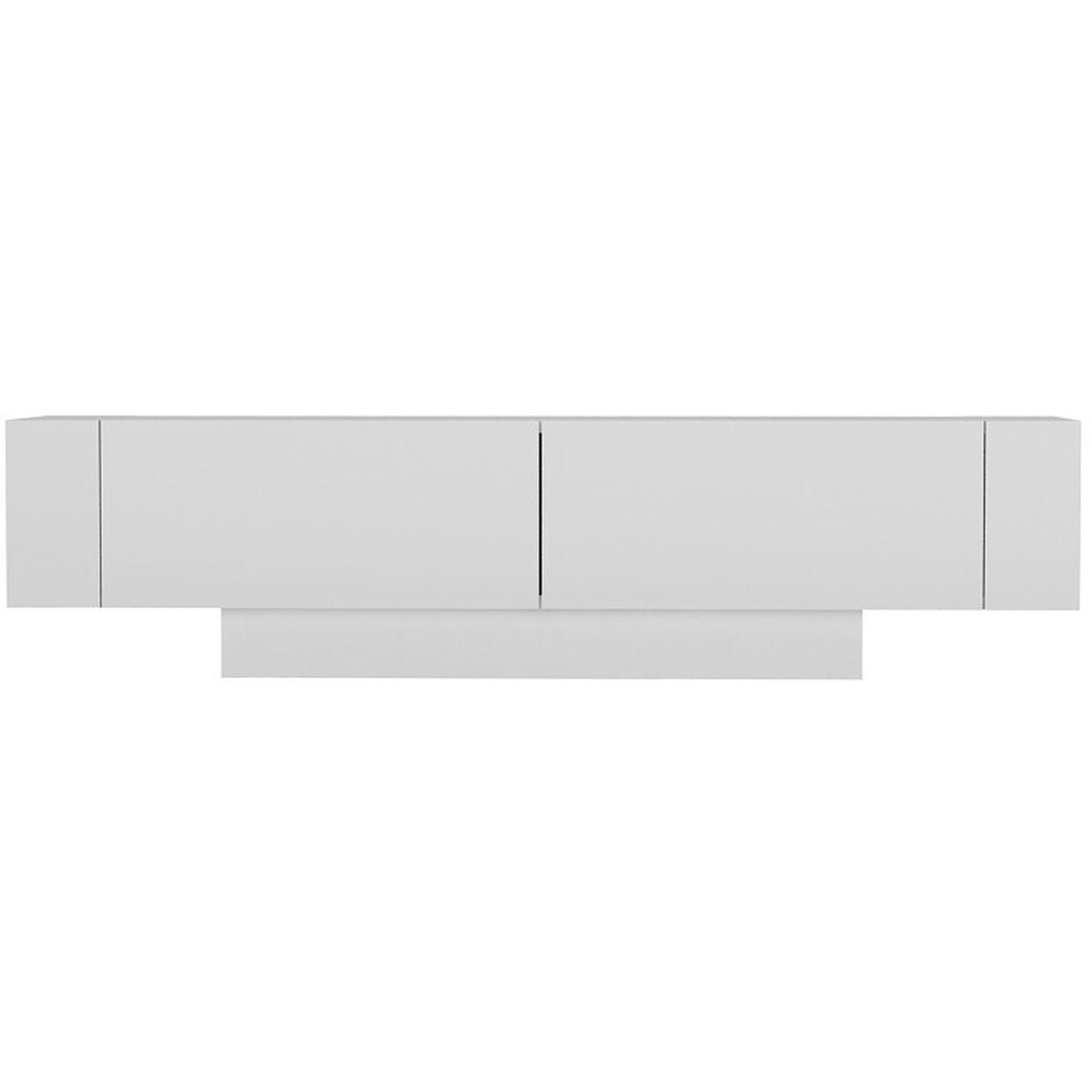 Ensemble meuble TV 2 portes + 2 étagères murales - OTRINE blanc, HOMIFAB