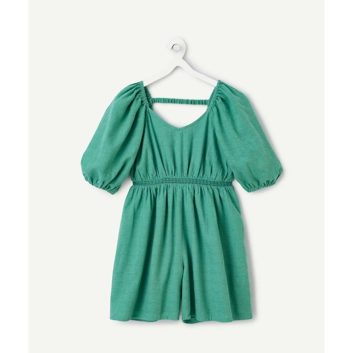 Short Sleeve Playsuit green, TAPE A L'OEIL