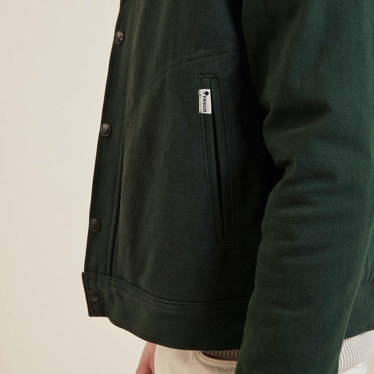 Veste coton SEILLON vert foncé, FAGUO