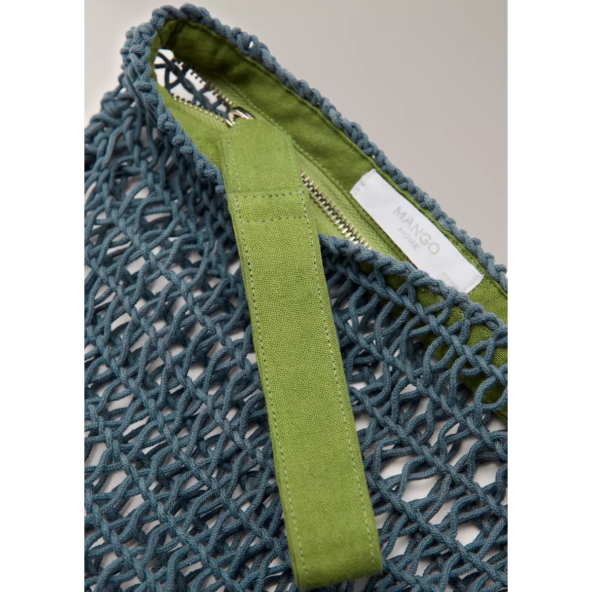 Trousse de toilette résille coton bleu, MANGO