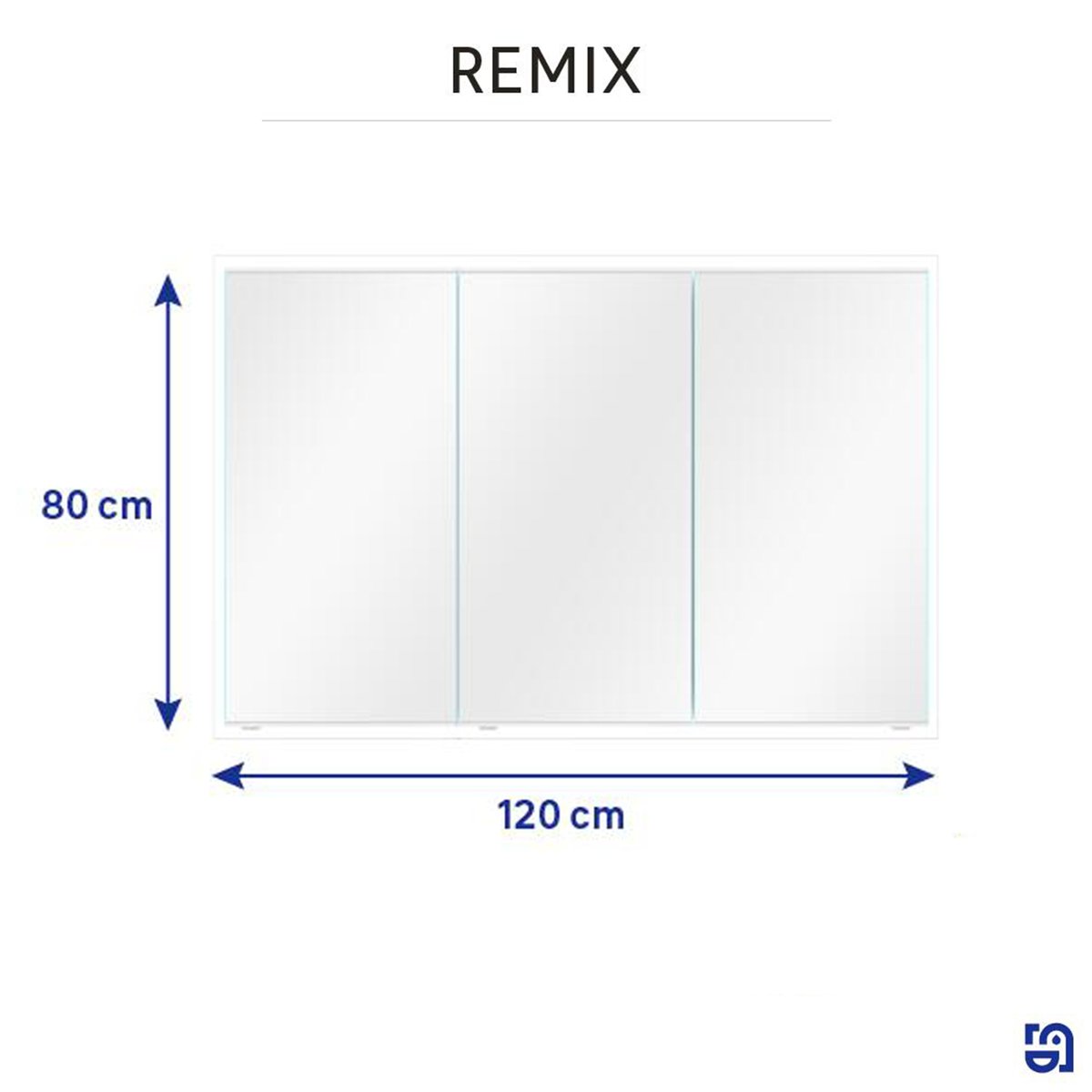 Armoire de toilette lumineuse LED, REMIX chromé, SENSEA