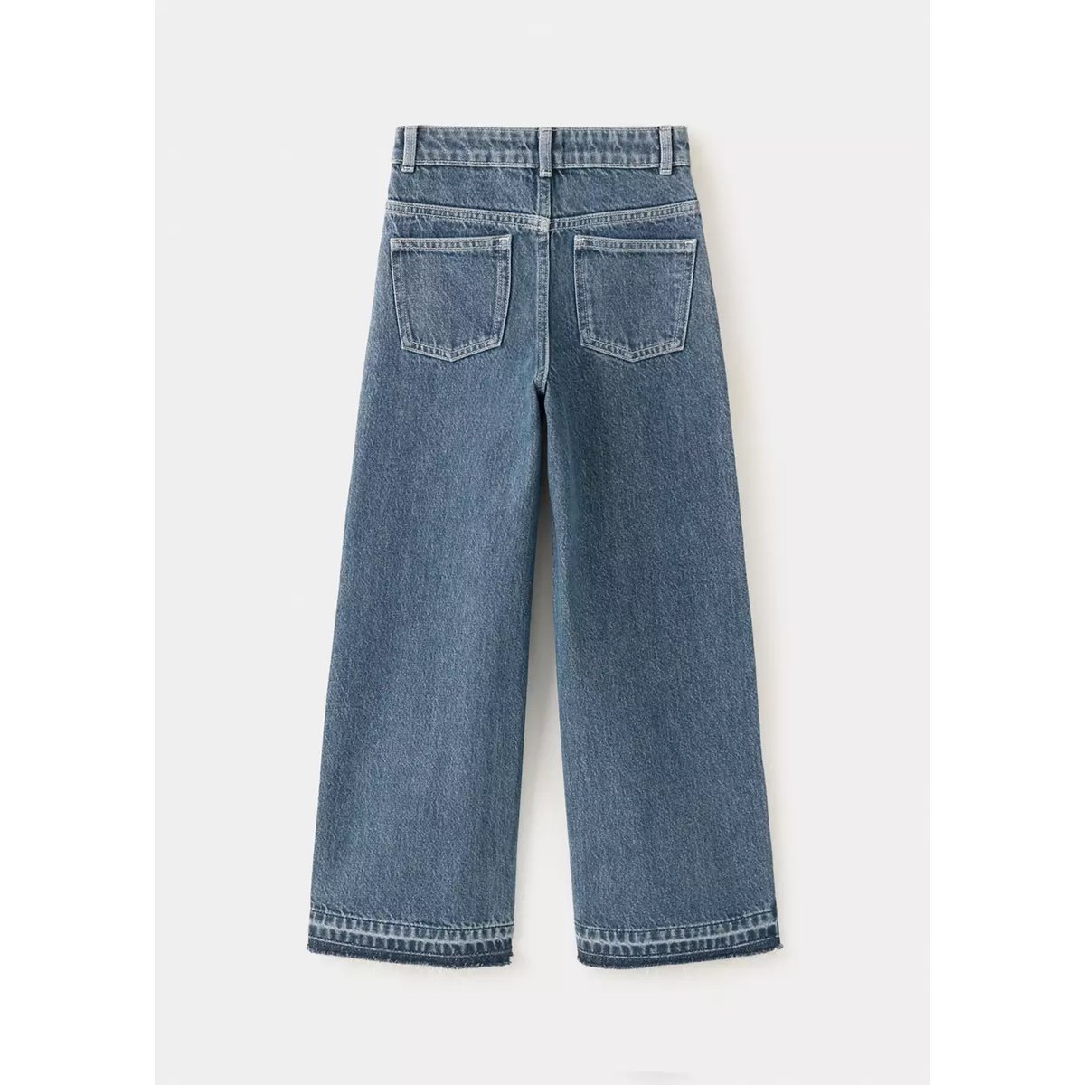 Jean droit détail strass bleu foncé, MANGO KIDS