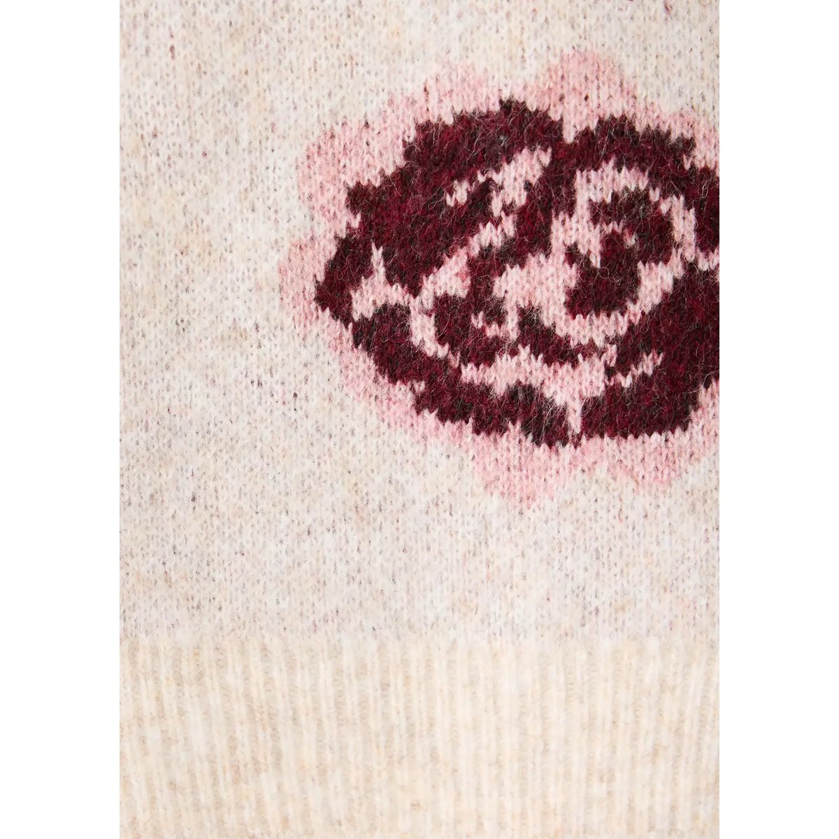 Pull-over maille fleurs beige, MANGO KIDS