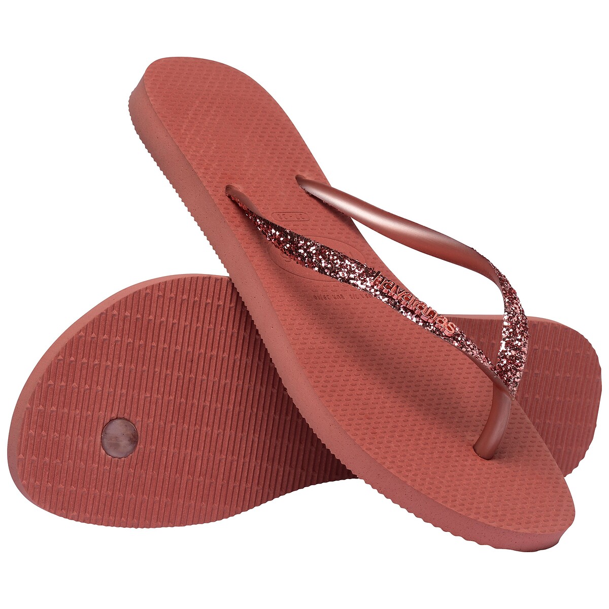 Tongs Slim Glitter II terracotta, HAVAIANAS