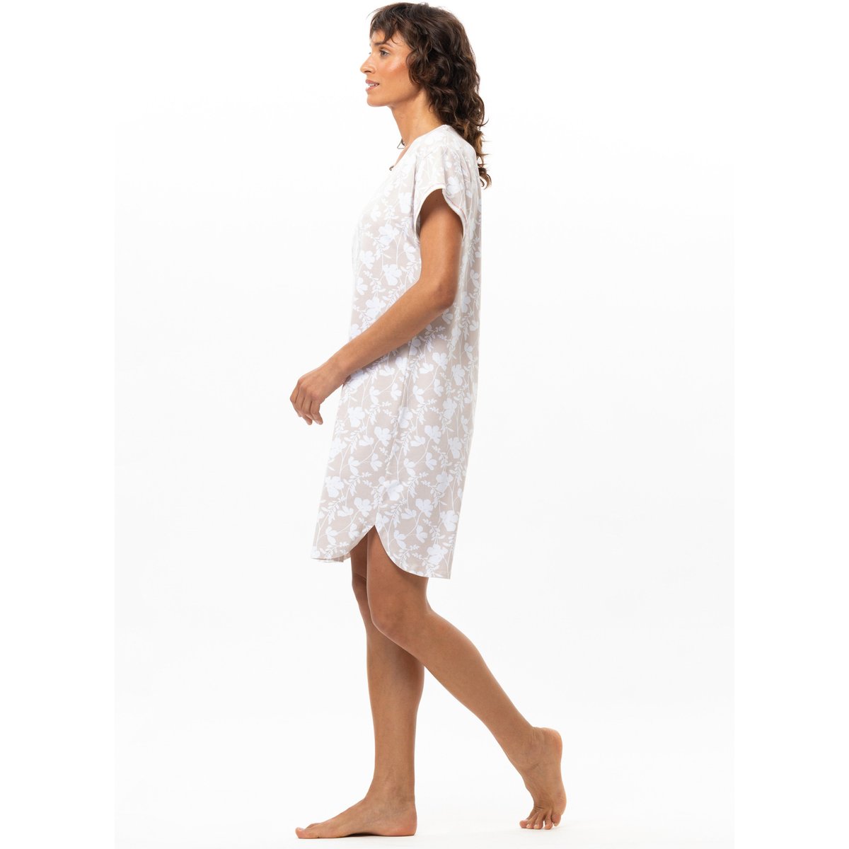 Chemise de nuit en coton modal SIESTA 201 multicolore, LE CHAT