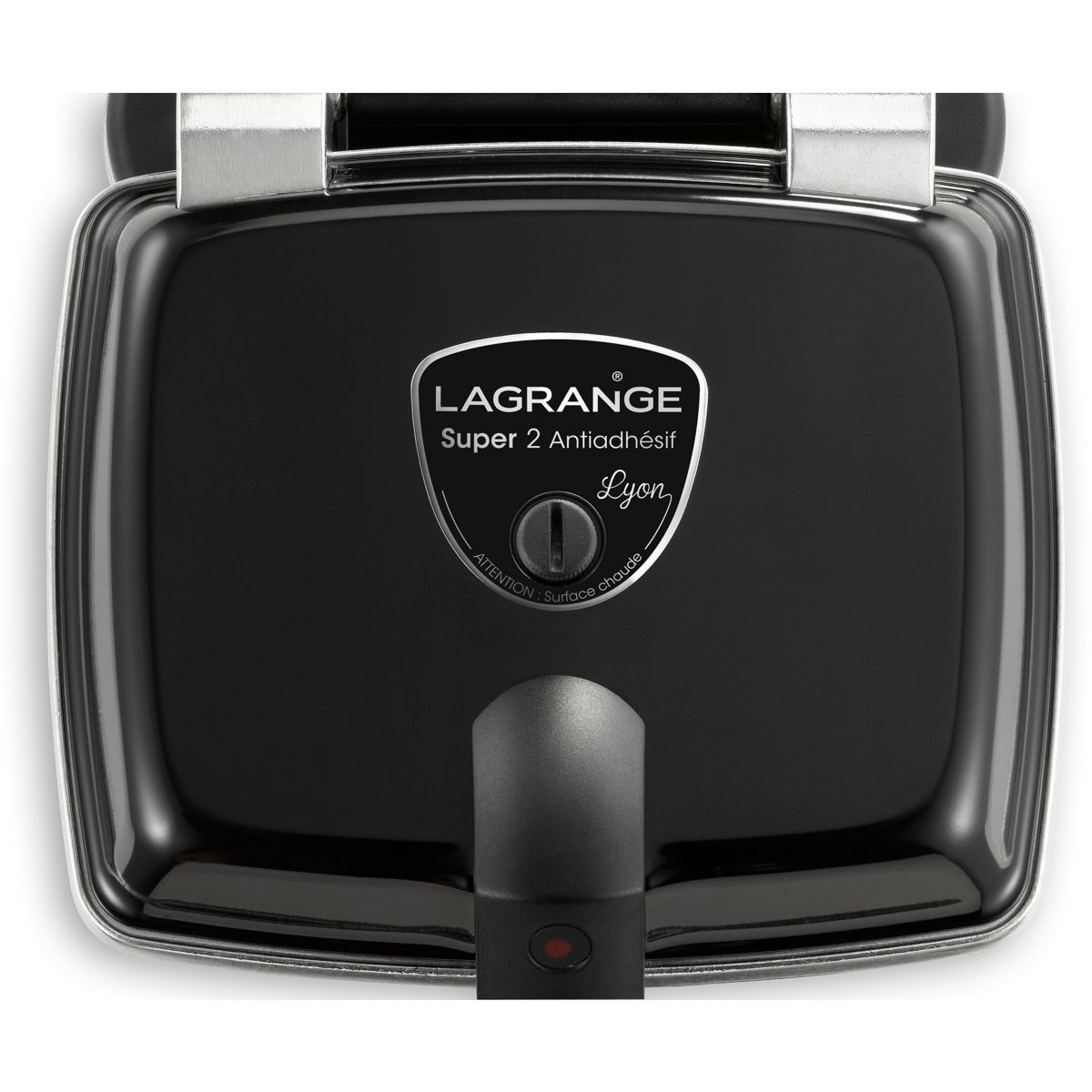 Gaufrier Super 2 Antiadhésif 3 plaques 039 622 noir, LAGRANGE