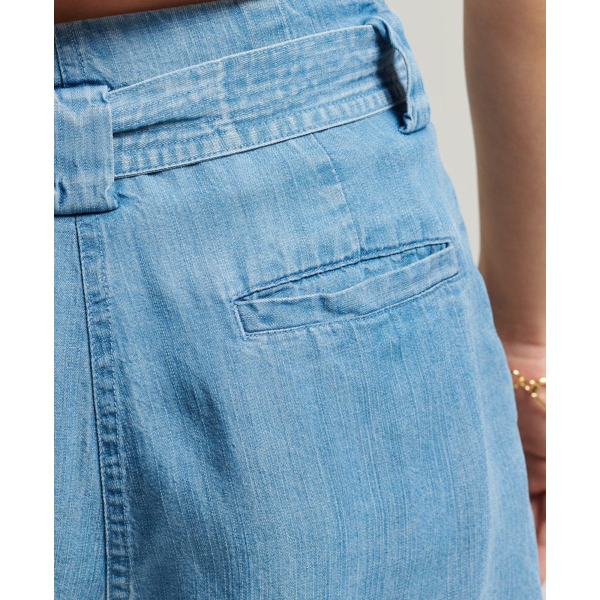Short Avec Ceinture À Nouer indigo clair, SUPERDRY