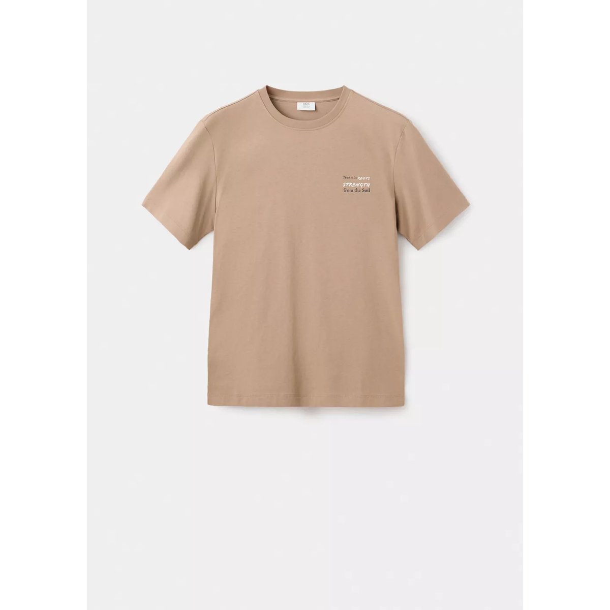 T-shirt 100 % coton imprimé sable, MANGO MAN