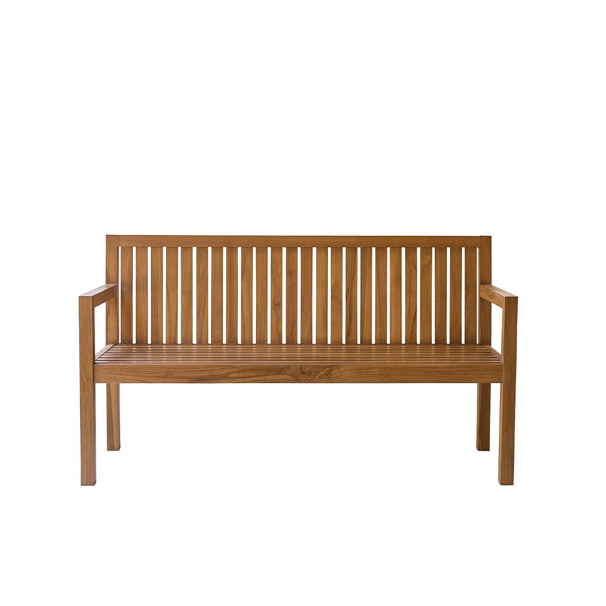 Banc de jardin en teck massif 3 places MALTE naturel, BERAH GETAH