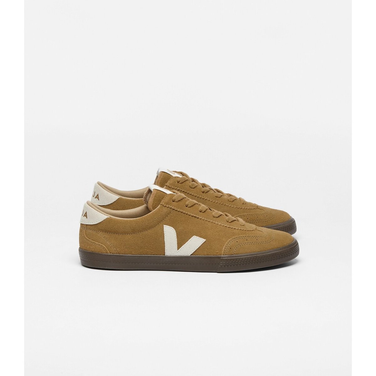 Baskets cuir Volley marron, VEJA