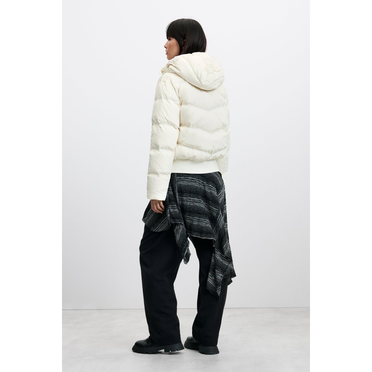 manteau matelassé en plumes blanc, DESIGUAL