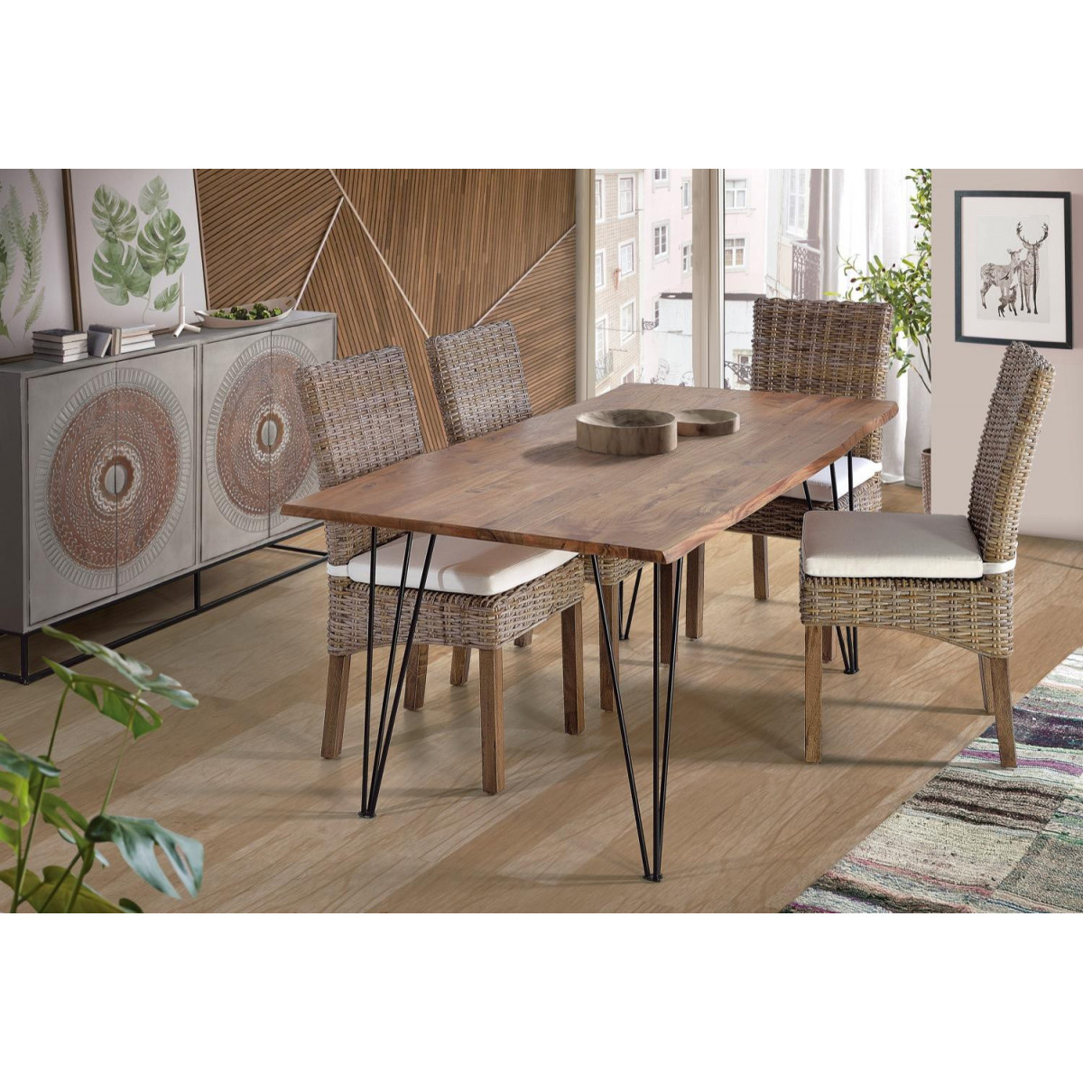 Table à manger marron, DECORATION D’AUTREFOIS