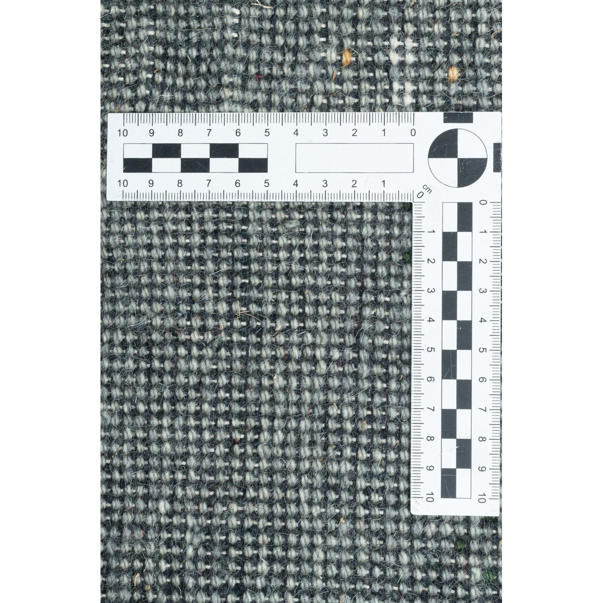Tapis salon Denver noué main laine, rond gris, THEKO