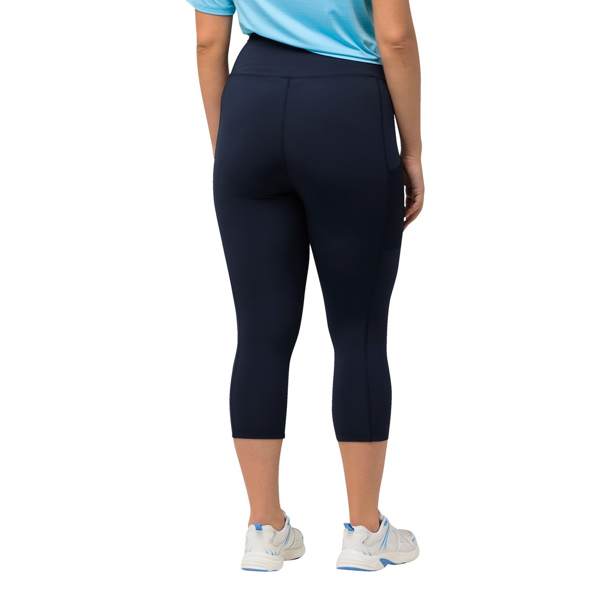 Legging 3/4 taille haute, longueur mollet marine, ULLA POPKEN