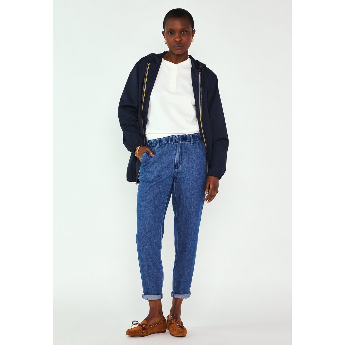 Jean chino en coton SABIL denim brut, Maison 123