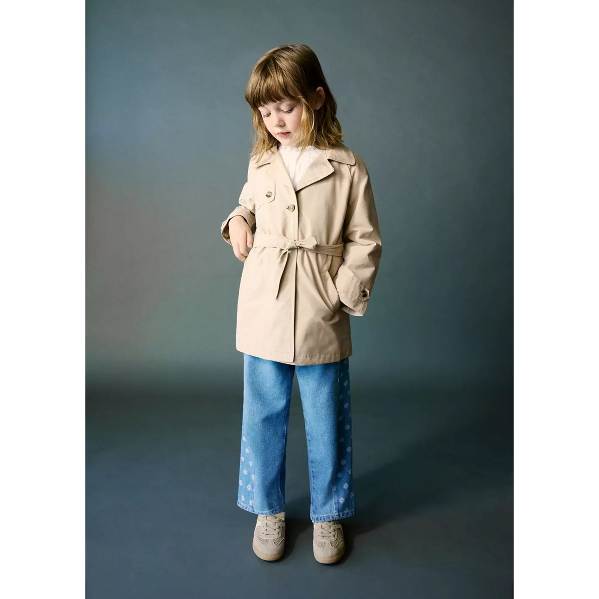 Trench ceinture écru, MANGO BABY