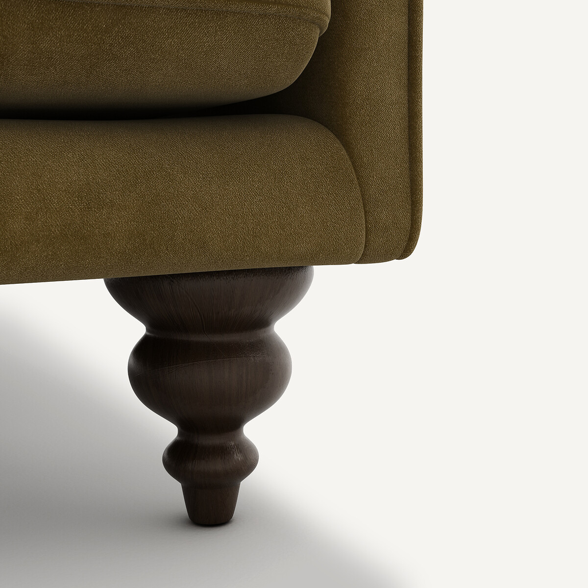 Canapé 3P compact velours, Lazare bronze, AM.PM