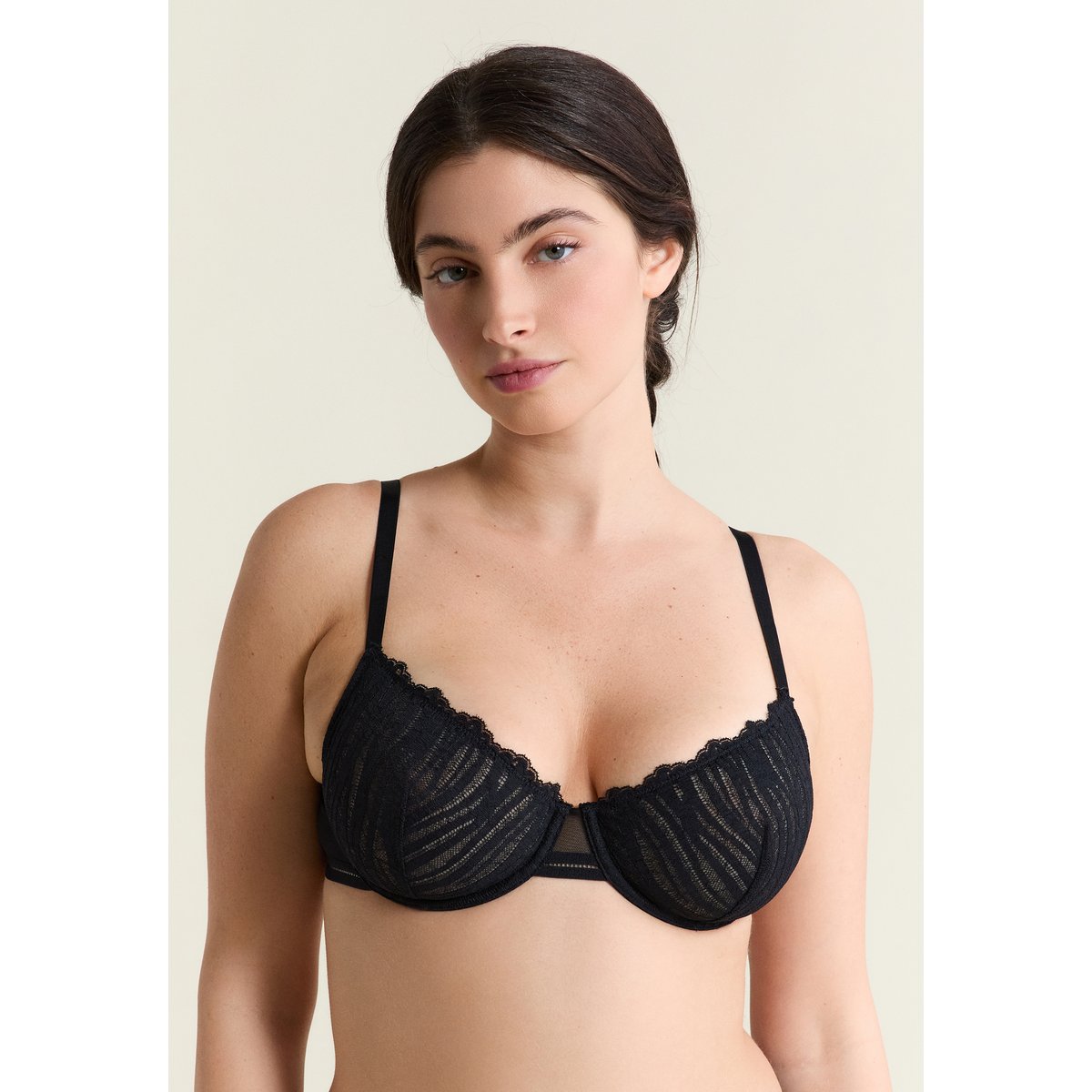 Soutien-gorge classique en dentelle ONYX noir, ETAM