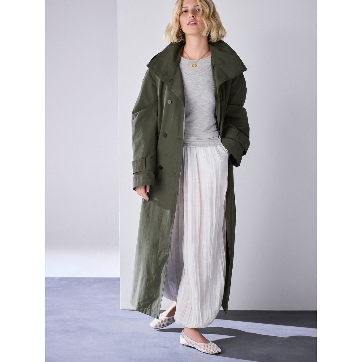 Trench imperméable vert kaki, NEXT