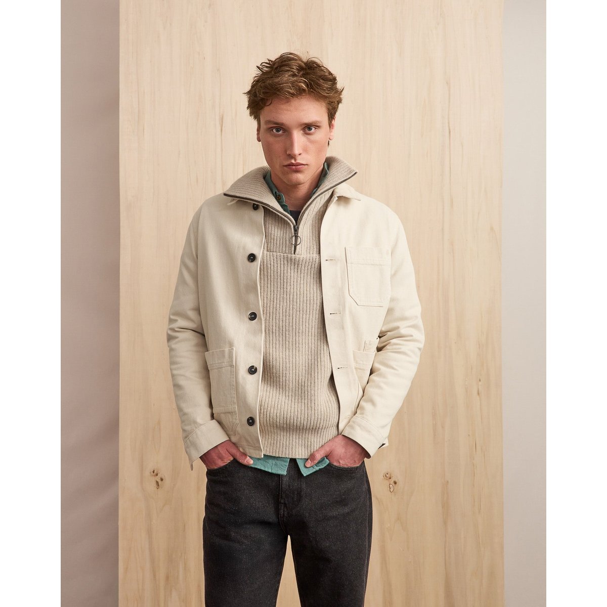 Veste coton GAVRE écru, FAGUO
