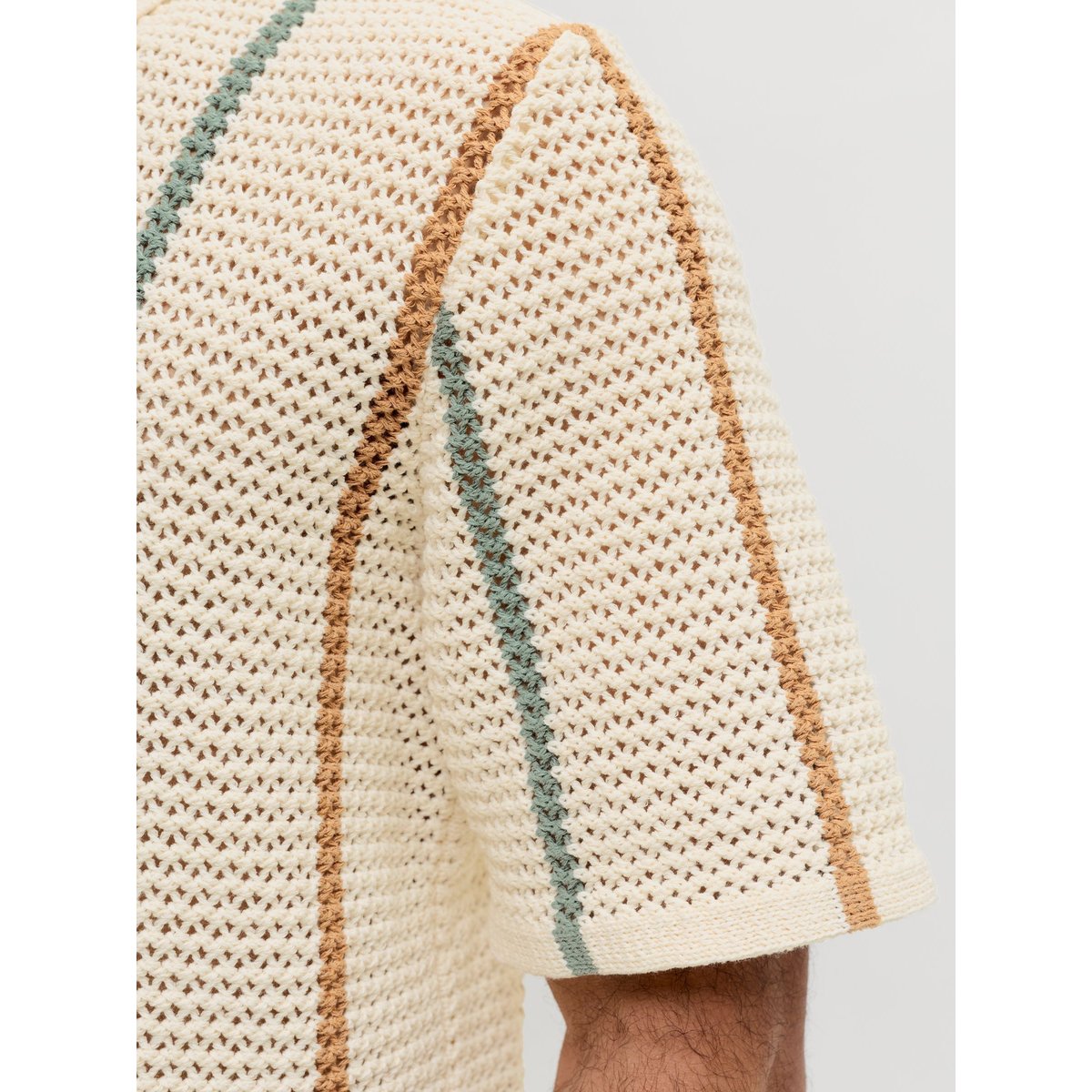 Polo Tricoté blanche - sea salt 1, JACK & JONES