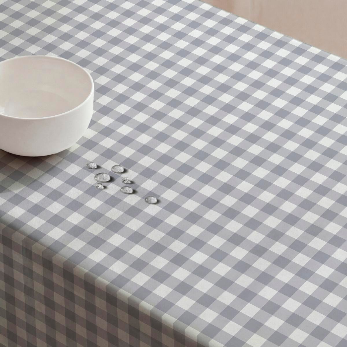 Nappe anti-taches Alcazar Gris - 100% coton - gris, NAF NAF HOME