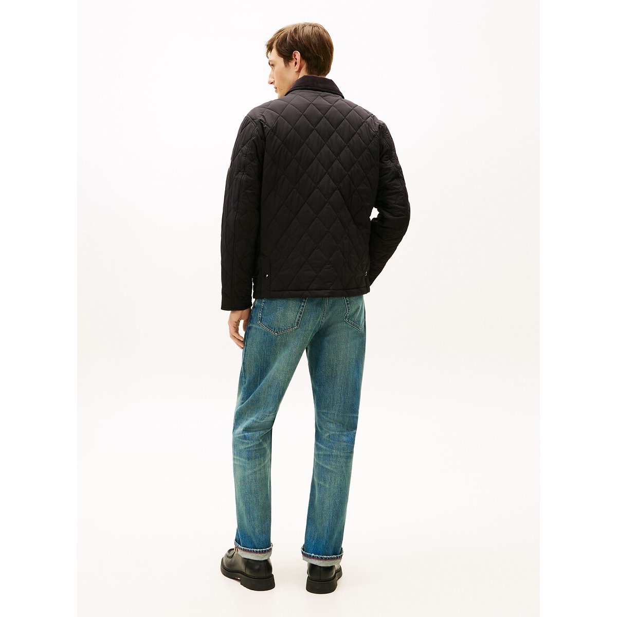 Veste matelassée col velours noir, TOMMY HILFIGER