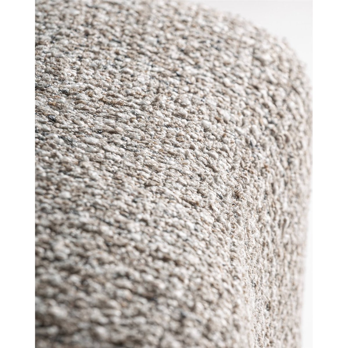 Chaise contemporaine en chenille beige chiné, RECOLLECTION