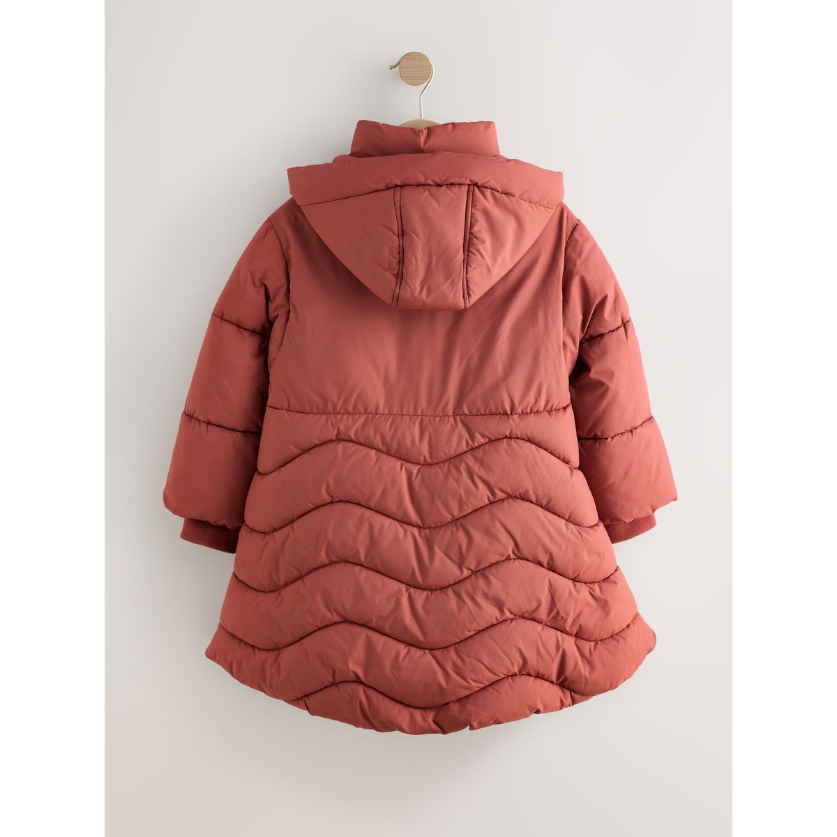 Doudoune imperméable cintrée marron rouille, NEXT
