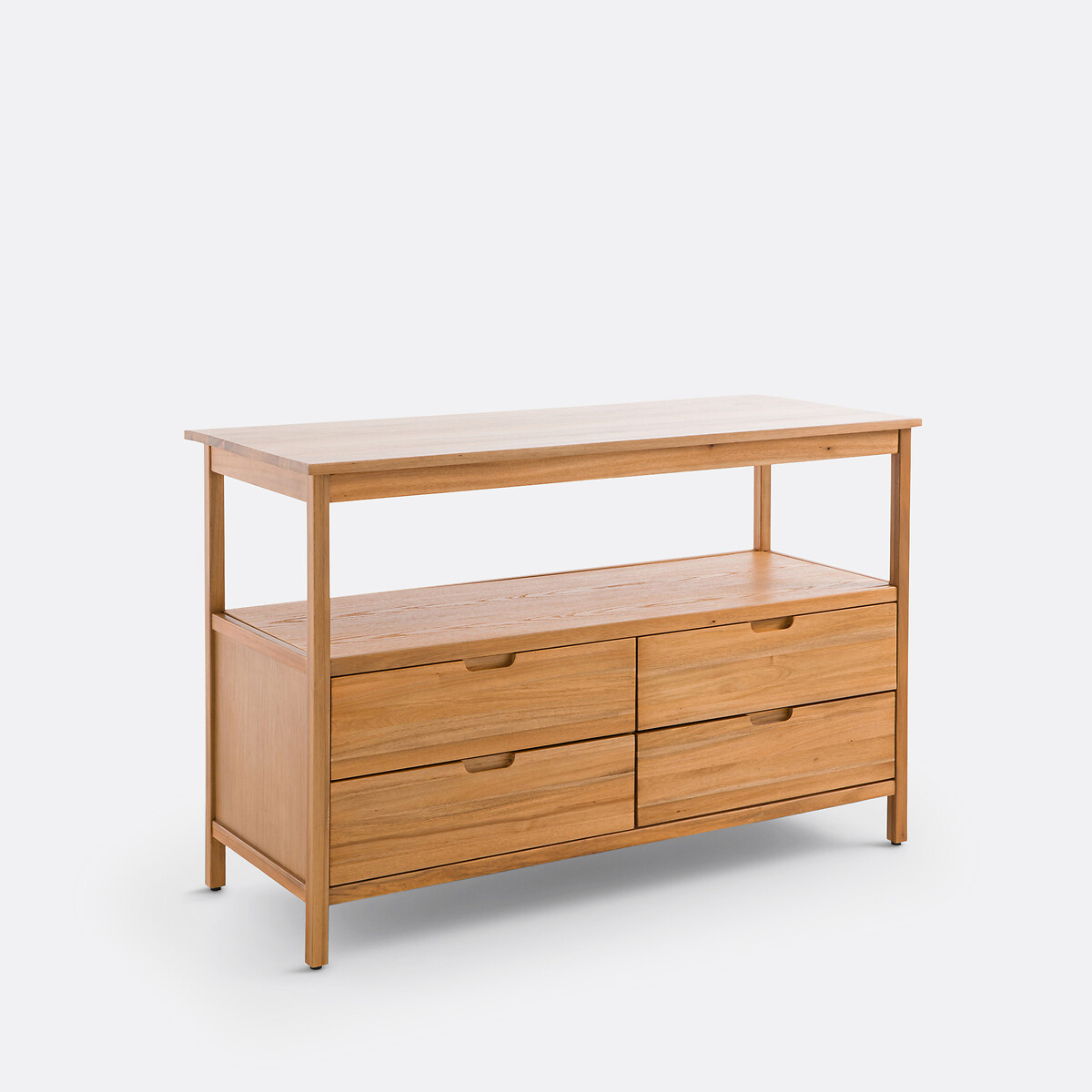 Meuble sous double vasque en acacia L130cm, Cheira acacia, LA REDOUTE INTERIEURS