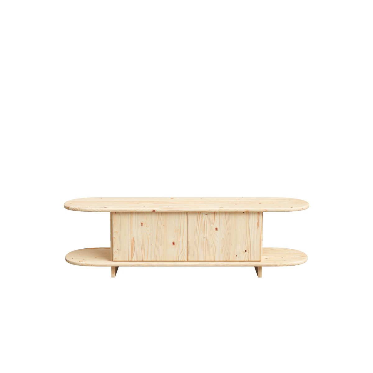 Meuble TV en sapin naturel 150 cm - ZARO naturel, HANNUN
