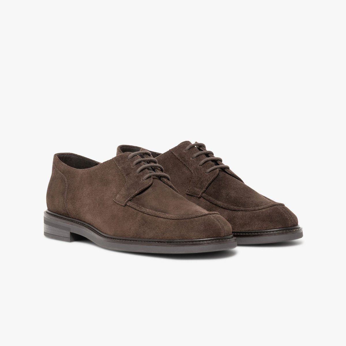 Derby en cuir MORGAN marron chocolat, BOCAGE