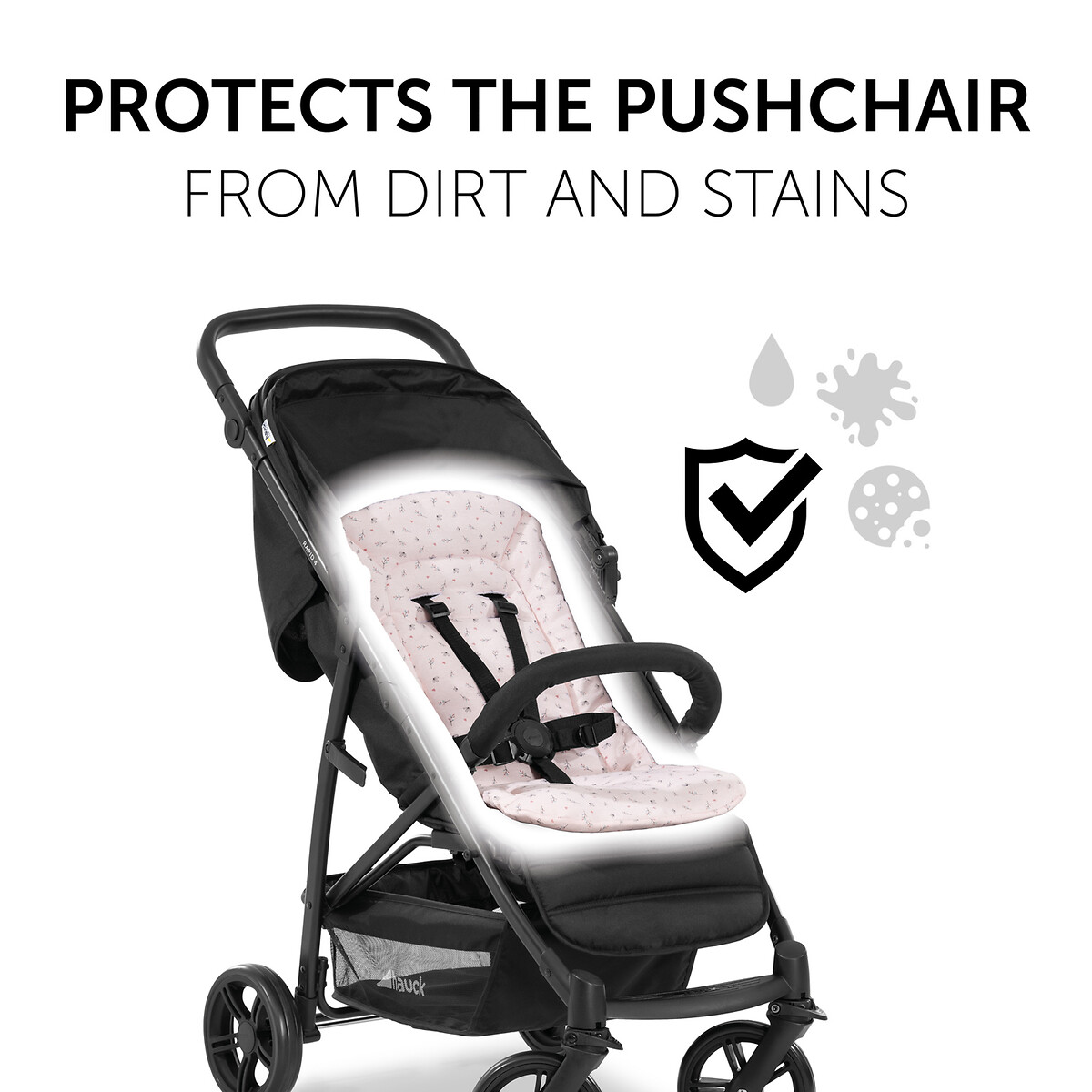 Pushchair Seat Liner in Rose pink, HAUCK