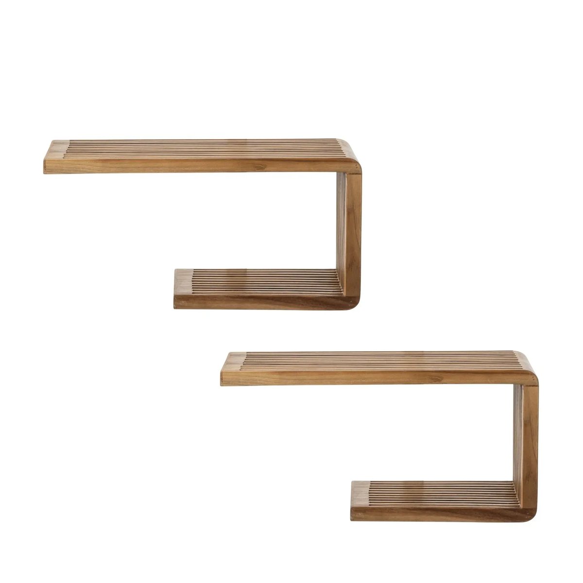 Etagère murale en bois recyclé L50 (lot de 2) - SIENA bois clair, HELLIN, DEPUIS 1862