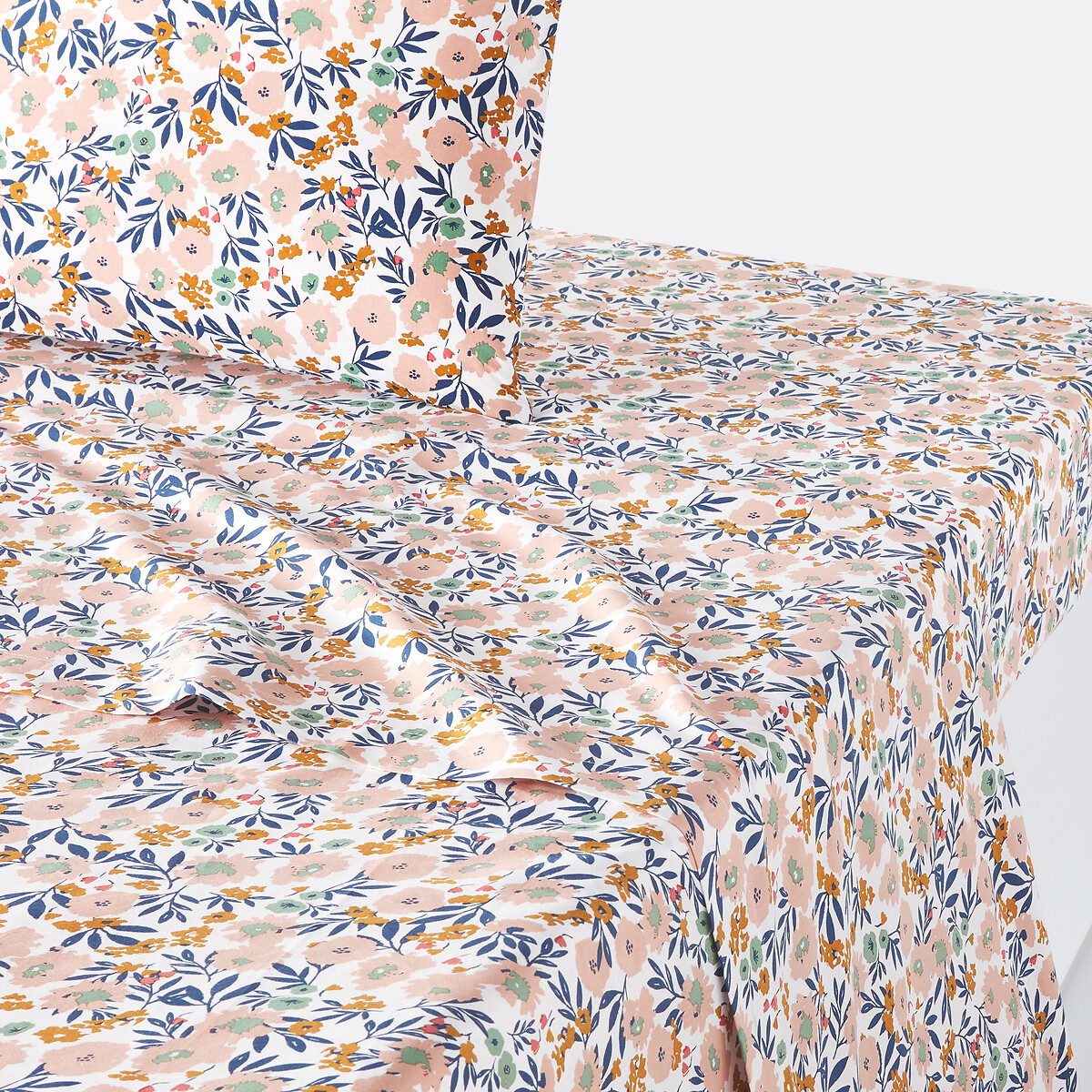 Drap plat en percale de coton, Ohara imprimé, LA REDOUTE INTERIEURS