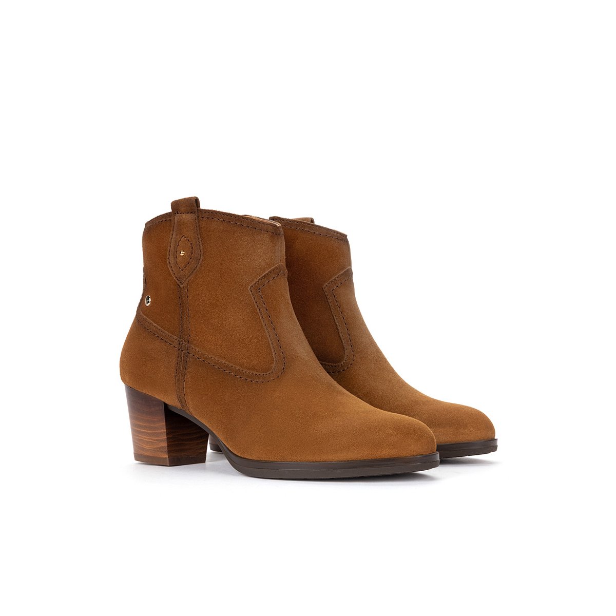 Bottines à talon cuir Zamora brandy, PIKOLINOS