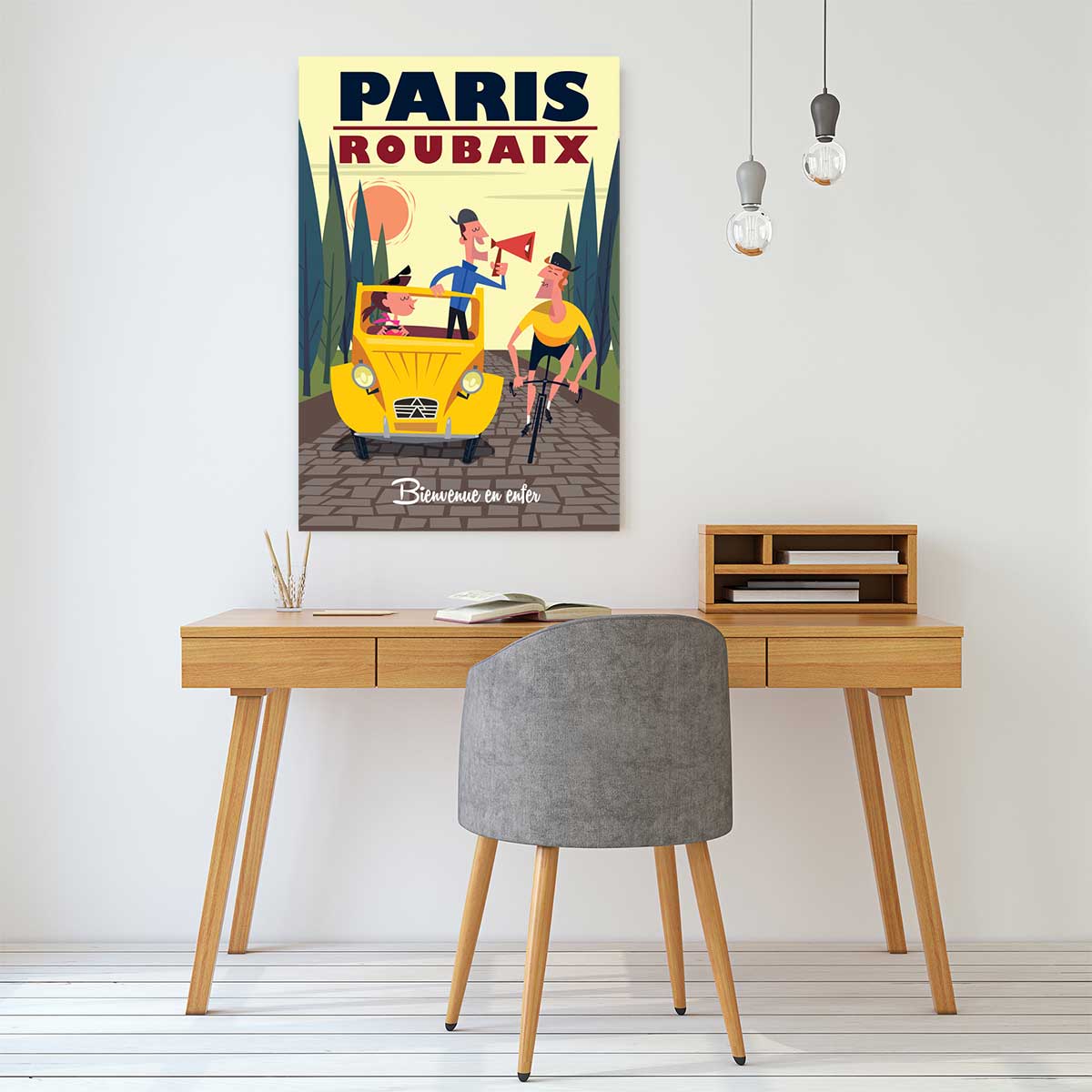 Tableau course paris - roubaix tableau alu dibond, HEXOA