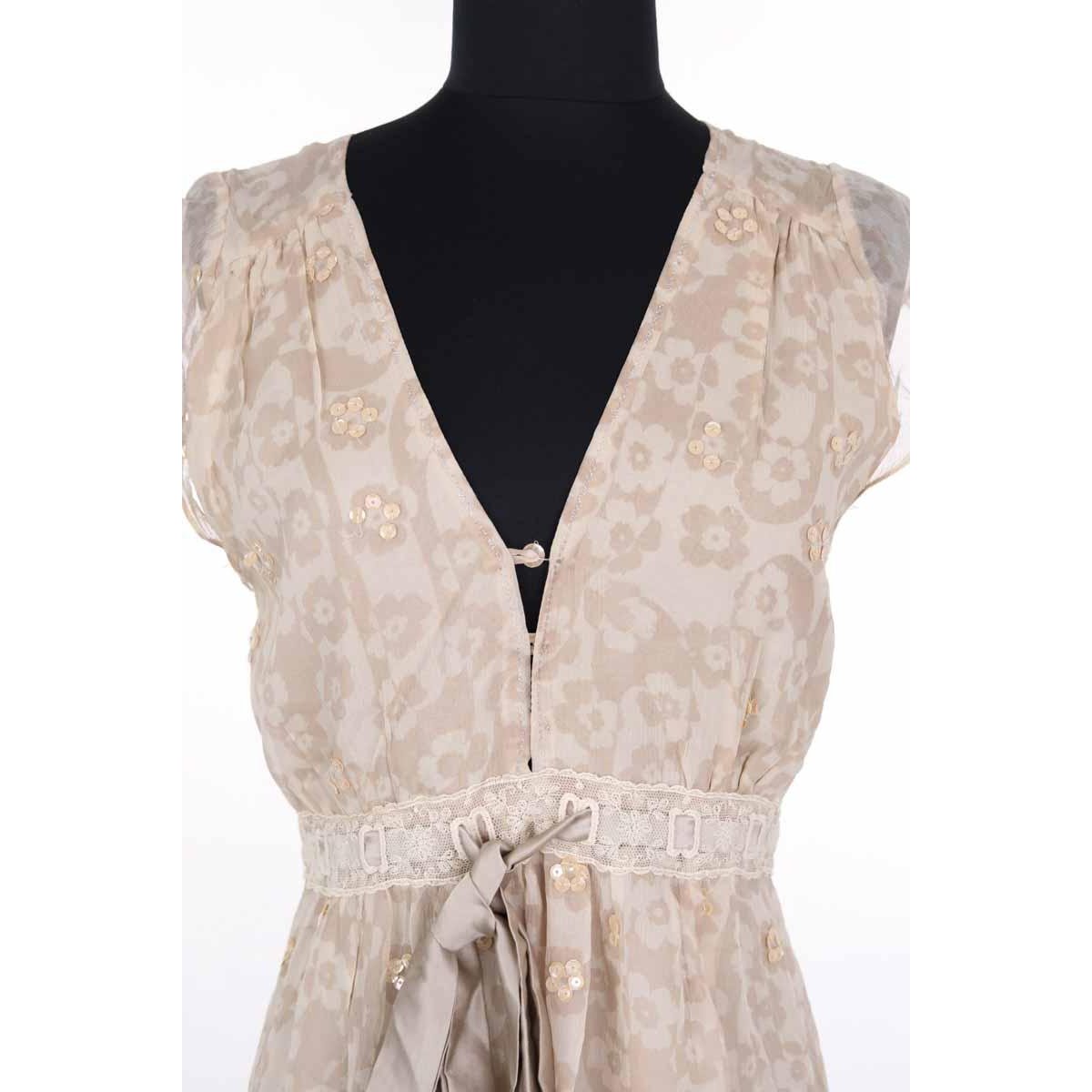 Robe - Très Bon État beige, SANDRO