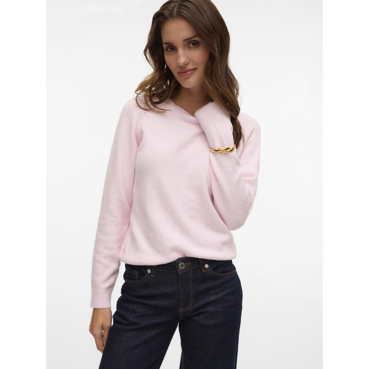 Pull en maille mousseuse rouge - pink-a-boo, VERO MODA