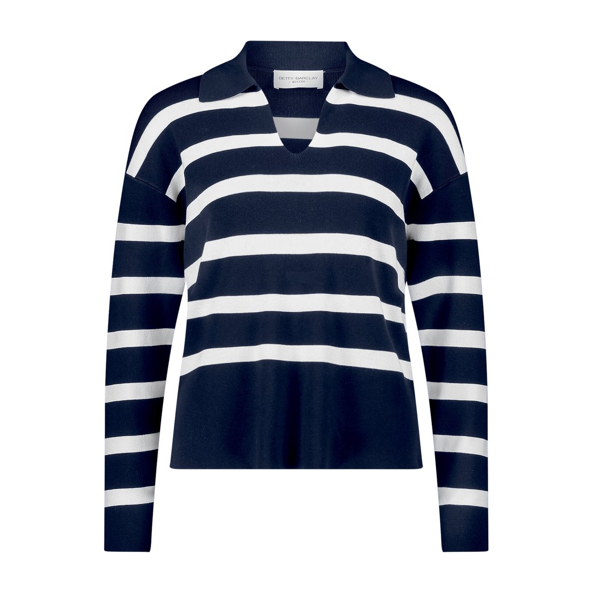 Pull-over en maille à rayures patch dark blue/cream, BETTY BARCLAY