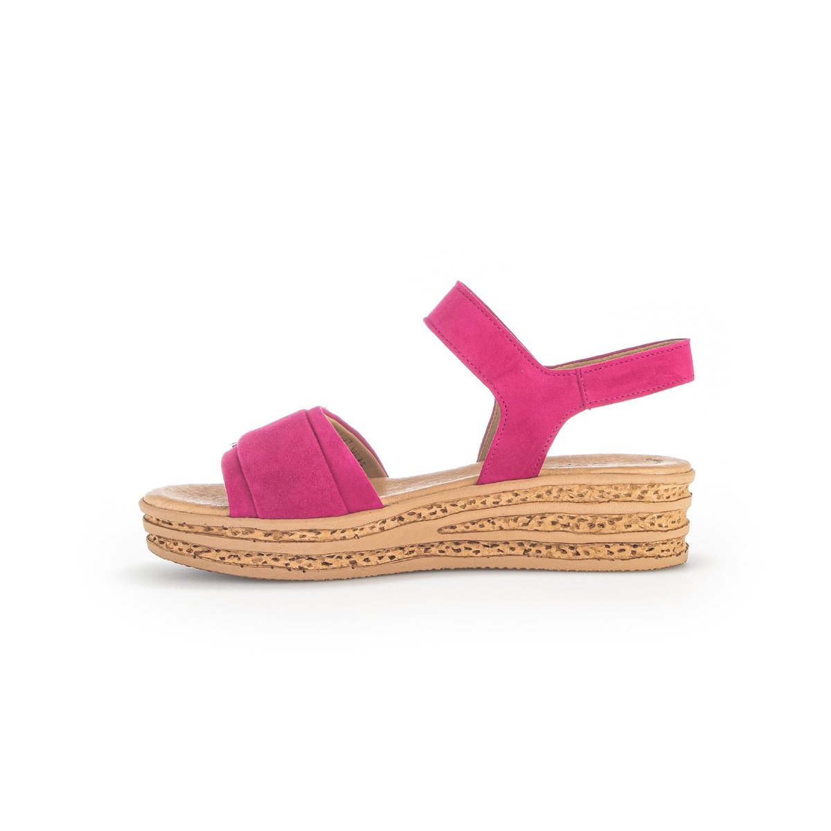 Sandales en suède à talon plat rose, GABOR