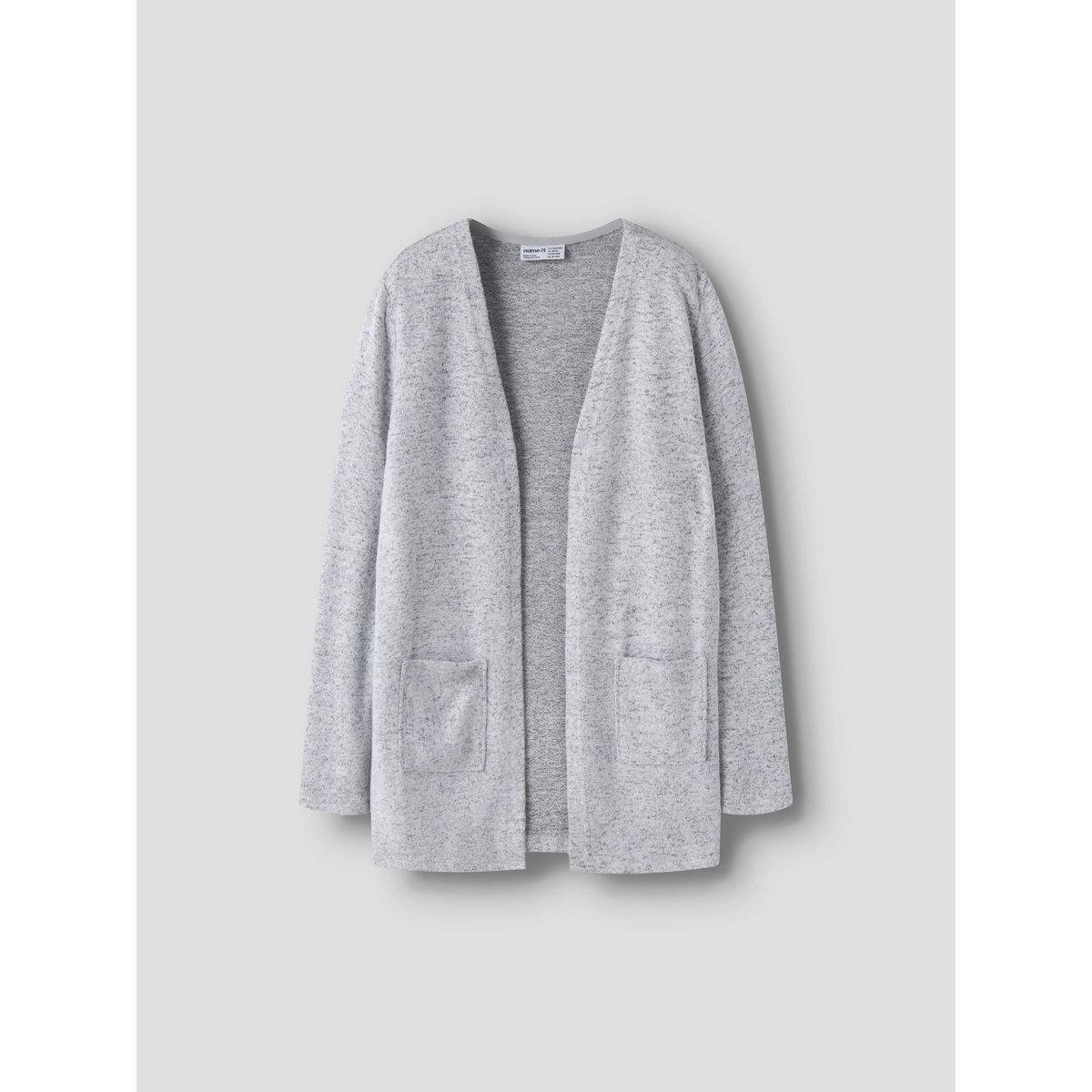 Cardigan En Maille grey melange, NAME IT