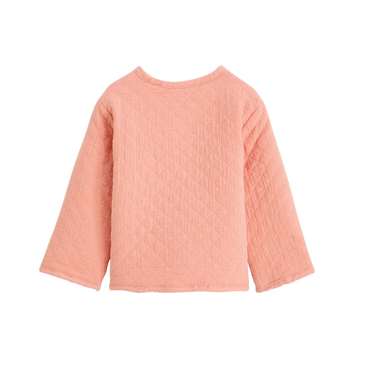 Veste réversible enfant en gaze de coton Santa Giulia orange, PETIT BEGUIN