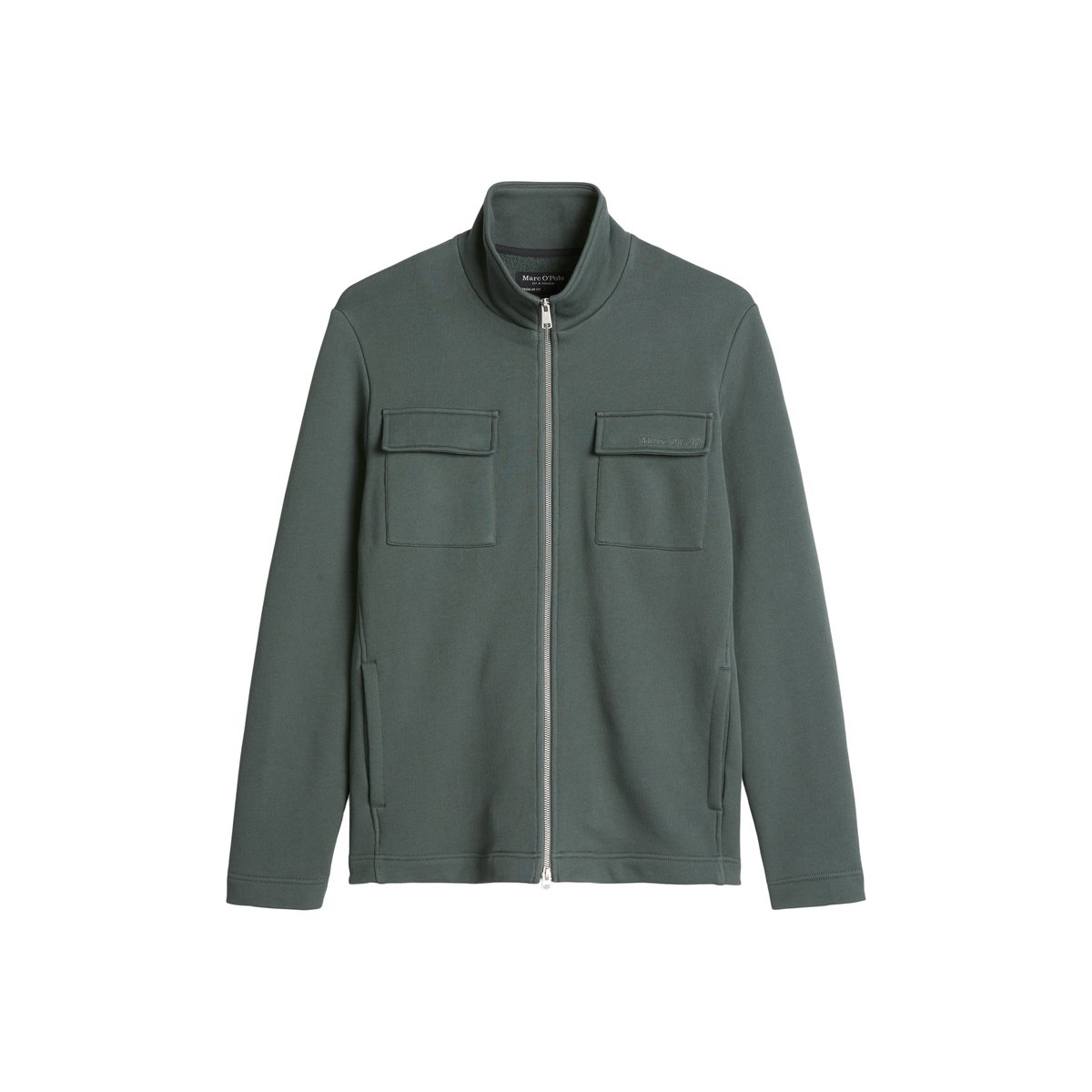 Veste en molleton coupe classique en pur coton biologique gris, MARC O'POLO