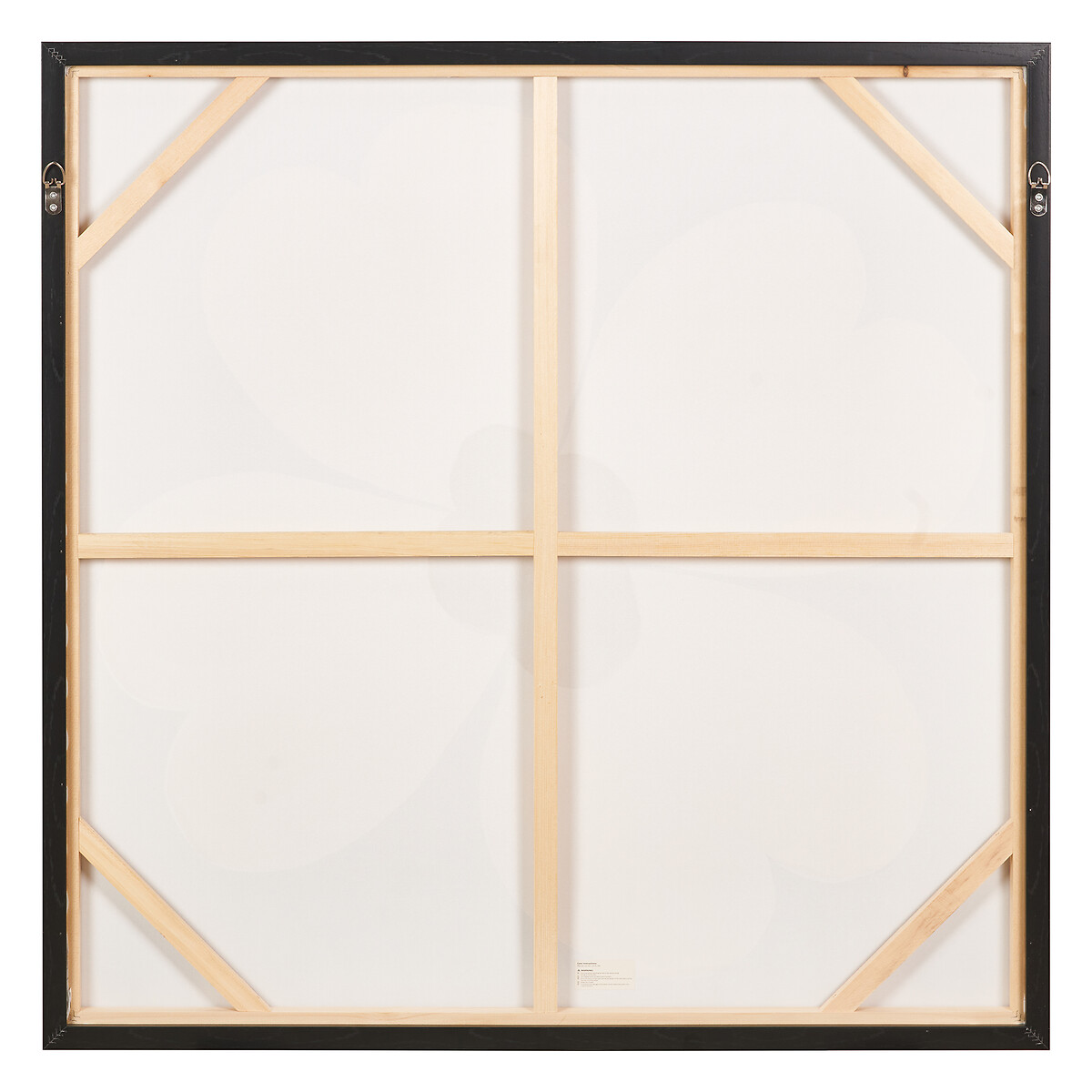 100cm Brown and Natural Large Flower Design Canvas with Black Frame brown , ÉDITÉ
