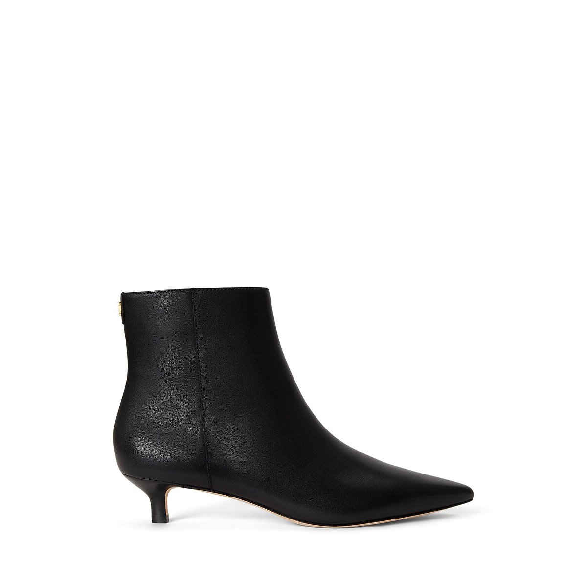 Francesca Pointed Kitten Heel Leather Ankle Boots black, LAUREN RALPH LAUREN