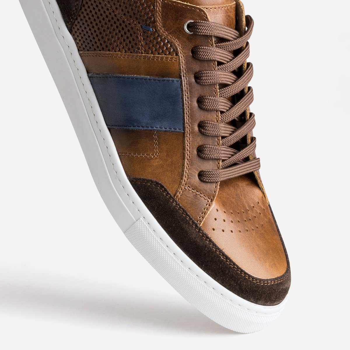 Basket en cuir DEVON cognac, ERAM