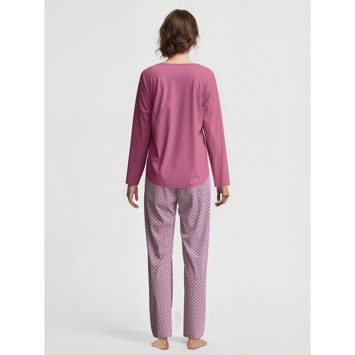 Pyjama manches longues Coton COTTON SPECIAL rouge violet, CALIDA